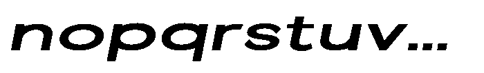 Quenova Bold Extra Expanded Italic Font LOWERCASE