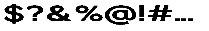 Quenova Bold Extra Expanded Font OTHER CHARS