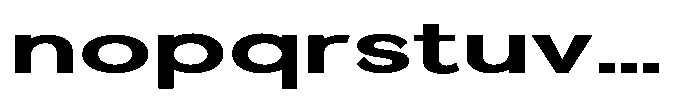 Quenova Bold Extra Expanded Font LOWERCASE