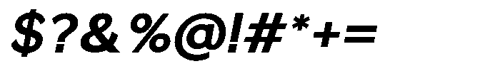 Quenova Bold Italic Font OTHER CHARS