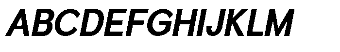 Quenova Bold Semi Condensed Italic Font UPPERCASE