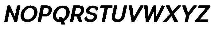 Quenova Bold Semi Condensed Italic Font UPPERCASE