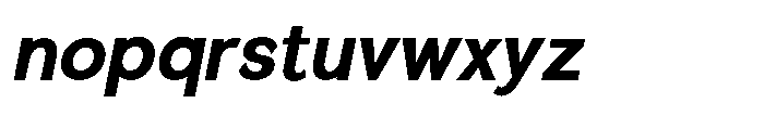 Quenova Bold Semi Condensed Italic Font LOWERCASE