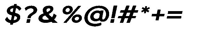 Quenova Bold Semi Expanded Italic Font OTHER CHARS