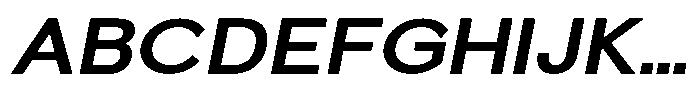 Quenova Bold Semi Expanded Italic Font UPPERCASE
