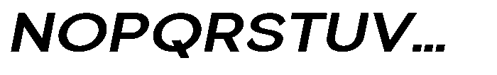 Quenova Bold Semi Expanded Italic Font UPPERCASE