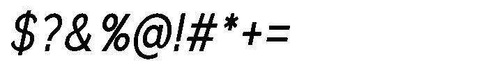 Quenova Condensed Italic Font OTHER CHARS