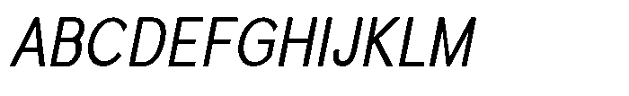 Quenova Condensed Italic Font UPPERCASE