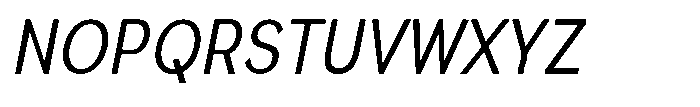 Quenova Condensed Italic Font UPPERCASE