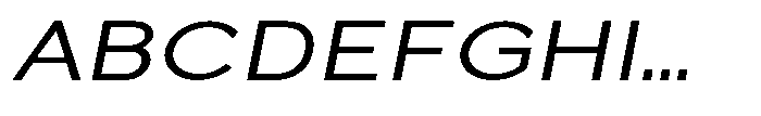 Quenova Expanded Italic Font UPPERCASE