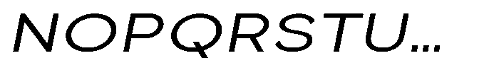 Quenova Expanded Italic Font UPPERCASE