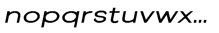 Quenova Expanded Italic Font LOWERCASE