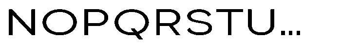 Quenova Expanded Font UPPERCASE