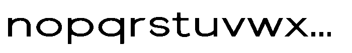 Quenova Expanded Font LOWERCASE