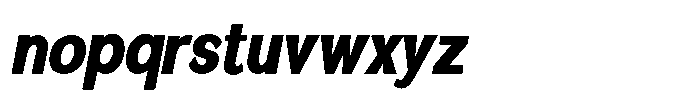 Quenova Extra Bold Condensed Italic Font LOWERCASE