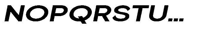 Quenova Extra Bold Expanded Italic Font UPPERCASE