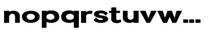 Quenova Extra Bold Expanded Font LOWERCASE