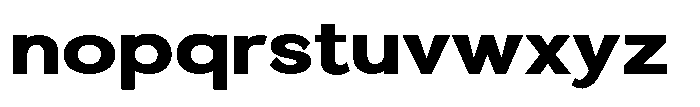 Quenova Extra Bold Semi Expanded Font LOWERCASE