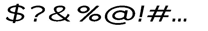 Quenova Extra Expanded Italic Font OTHER CHARS