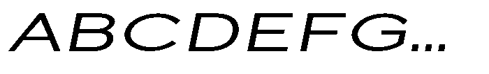 Quenova Extra Expanded Italic Font UPPERCASE