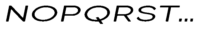 Quenova Extra Expanded Italic Font UPPERCASE