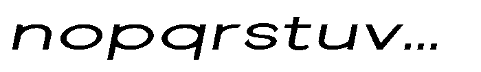 Quenova Extra Expanded Italic Font LOWERCASE
