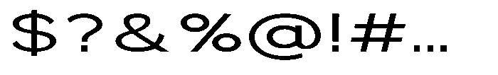 Quenova Extra Expanded Font OTHER CHARS