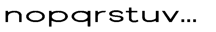 Quenova Extra Expanded Font LOWERCASE