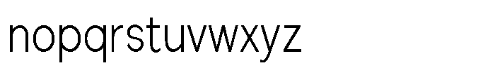 Quenova Extra Light Condensed Font LOWERCASE