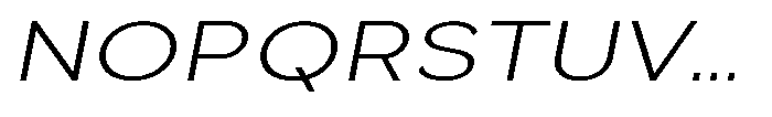 Quenova Extra Light Expanded Italic Font UPPERCASE