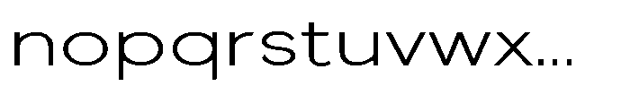 Quenova Extra Light Expanded Font LOWERCASE