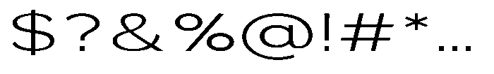 Quenova Extra Light Extra Expanded Font OTHER CHARS