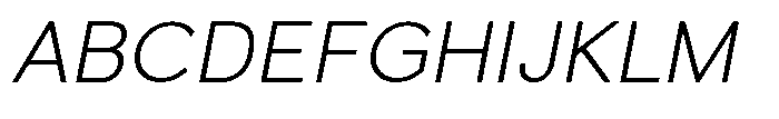 Quenova Extra Light Italic Font UPPERCASE