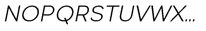Quenova Extra Light Italic Font UPPERCASE