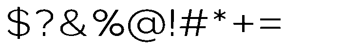 Quenova Extra Light Semi Expanded Font OTHER CHARS