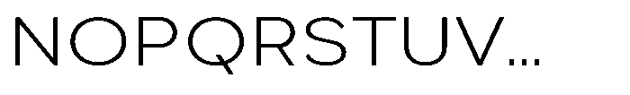 Quenova Extra Light Semi Expanded Font UPPERCASE