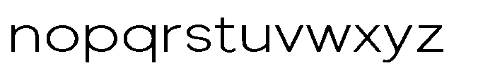 Quenova Extra Light Semi Expanded Font LOWERCASE