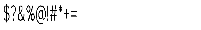 Quenova Extra Light Ultra Condensed Font OTHER CHARS