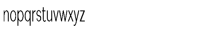 Quenova Extra Light Ultra Condensed Font LOWERCASE