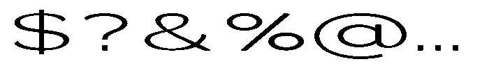 Quenova Extra Light Ultra Expanded Font OTHER CHARS