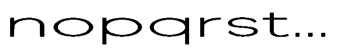 Quenova Extra Light Ultra Expanded Font LOWERCASE