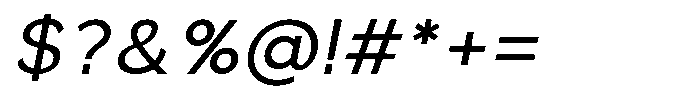 Quenova Italic Font OTHER CHARS
