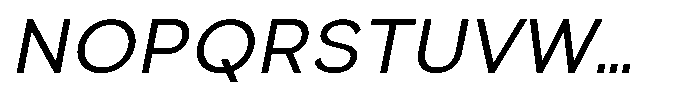 Quenova Italic Font UPPERCASE