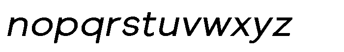 Quenova Italic Font LOWERCASE