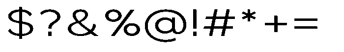 Quenova Light Expanded Font OTHER CHARS