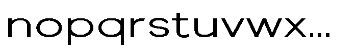 Quenova Light Expanded Font LOWERCASE