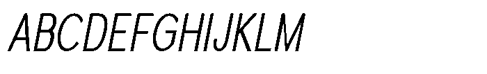 Quenova Light Extra Condensed Italic Font UPPERCASE