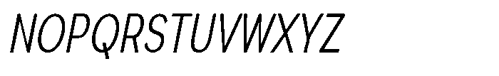 Quenova Light Extra Condensed Italic Font UPPERCASE
