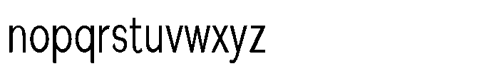 Quenova Light Extra Condensed Font LOWERCASE