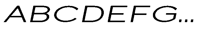 Quenova Light Extra Expanded Italic Font UPPERCASE